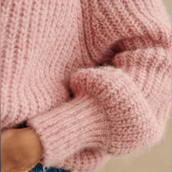 Sezane Pink Women's Cardigan Sweater - Picture 9 of 15